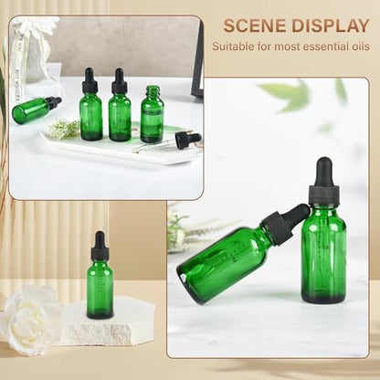 NOOEEISS 12 Pcs, 1oz Dropper Bottle, Green Glass Eye Dropper Bottle,Tincture Bottles with Dropper, Leak-Proof Design, Stronger Suction, for All Kinds of Mixed Liquids - color: Green, size: 1oz-12Pack