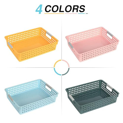 4Pcs Classroom Organization and Storage Paper Tray Holds,Holds 4A Paper - color: 4 Color
