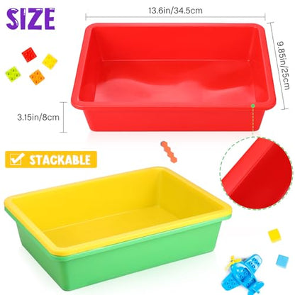 Hoteam Mix 5Pcs Paper Trays for Classroom Turn in Paper Tray, 14x10x3inch - size: 14x10x3inch
