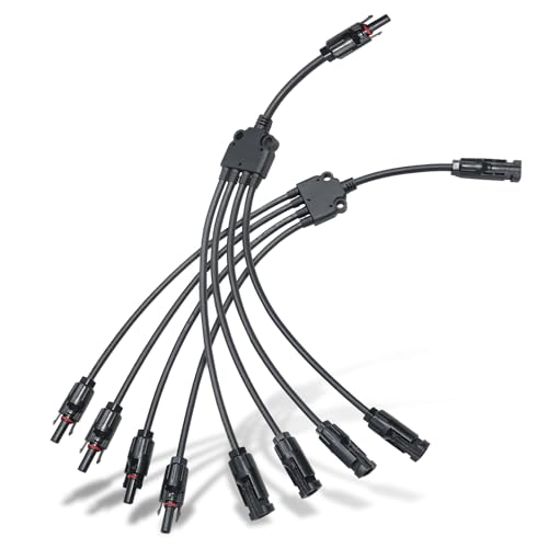 ECO-WORTHY 1 to 4 Solar Y Branch Parallel Connector Kit for Solar Panels - size: 1 Pair M/FFFF and F/MMMM