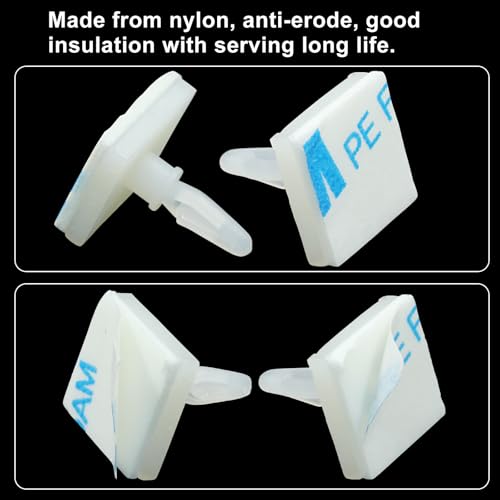 White Sticky PCB Spacers, 25 Pcs, 6.3mm/0.25" Height - size: 6.3mm/0.25"