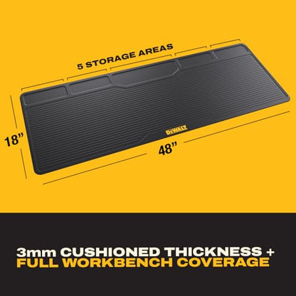DEWALT Workbench Mat 18x48 in – Heavy Duty 3mm Silicone, Black
