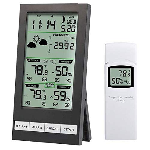 Ambient Weather WS-2700-AC Advanced Wireless Weather Station - color: B&W Display + AC Adapter, size: Console + 1 Sensor