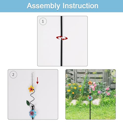 Flower Rain Gauge Outdoor, 5 Inch Glass Tube Freeez-Proof Metal Stake Weather-Resistant Rain Gauge-Lawn and Garden Yard Decor for Accurate Precipitation Measurement