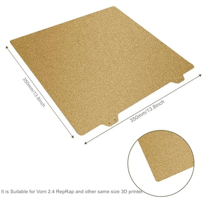 Double Sided Textured PEI Printing Bed, 3D Printer Parts Printing Plate Frosted PEI Surface 350x350mm for Vorn 2.4 RepRap and Other Same Size 3D Printers (Without Magnetic Bottom Sheet) - size: Double Sided 350 x350 mm