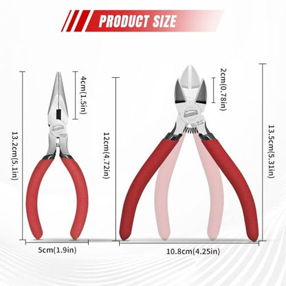 2pc Mini Wire Cutters & Needle Nose Pliers Set for 3D Print