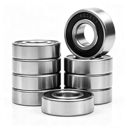 7 PCS 6203-2RS Deep-Groove Ball Bearings, 17x40x12mm-Double Seal Bearings - size: 6203-2RS-7PCS