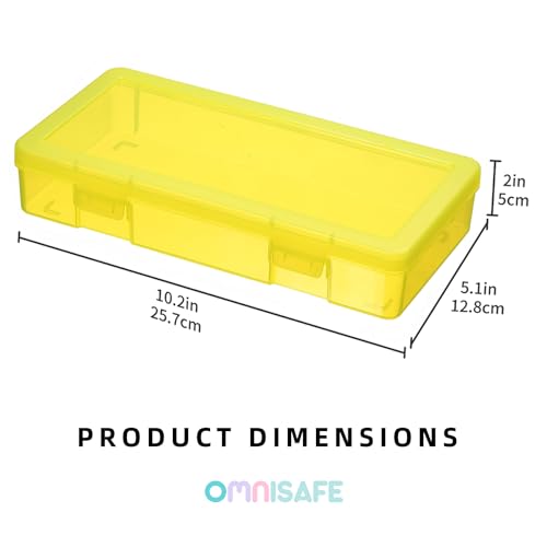 9 Pack Medium Colored Plastic Hobby Art Craft Organizer, Mini Plastic Storage Containers with Latching Lid, for Pencil Box, Lego, Crayon - size: Medium - 9 Pack Colored