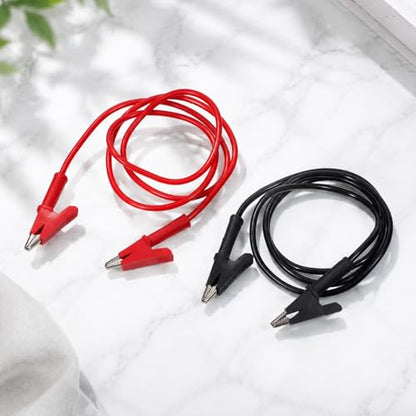 2PCS Dual-Ended Jumper Wire Kit Alligator Clips Test Leads