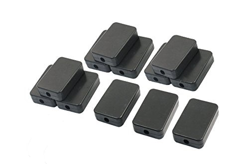 55x35x15mm Junction Box w Hole Cover Small Waterproof Electric Project Case Black Plastic,12-Pack - size: 55 x 35 x 15mm(12PCS)