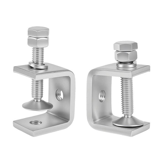 1-3/16 Inch C Clamp, 2 Pcs 304 Stainless Steel C Clamps, Heavy Duty Metal U Clamps, Small Desk G-Clamp Set for Mounting & Fastening, Home DIY, Crafting, Light Duty Repairs(30mm) - size: 1-3/16 Inch-2pcs（30mm）