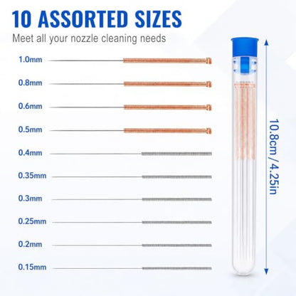3D Printer Nozzle Cleaning Kit with Bag 22PCS Nozzle Cleaning Needles Kit