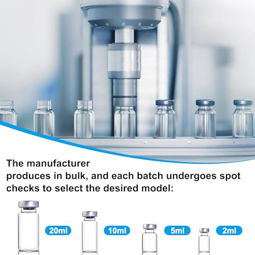 10 Pack 2ml Sealed Sample Glass Vials with Self Healing Injection Port - size: 2ML