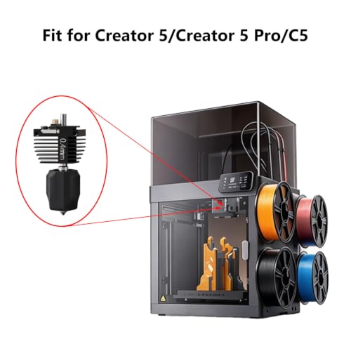 Creator 5/Creator 5 Pro/C5 Hotend 0.4 Hot End Hardened Steel Nozzle - color: 0.4mm Hotend for Creator 5