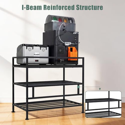 3D Printer Stand with Filament Storage Vibration Elimination Black - color: Black