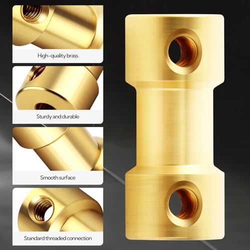 10pcs 3mm to 4mm Shaft Coupler, Brass Set Screw Couplings, Motor Shaft Coupler - size: 3mm to 4mm