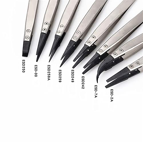 Utoolmart ESD-259A Precision Anti-Static Tweezers - color: 1pcs, size: ESD-259A