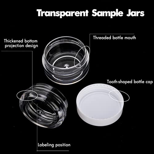 3 Gram Sample Containers 100 Count Empty Lip Balm Containers with Labels - color: White