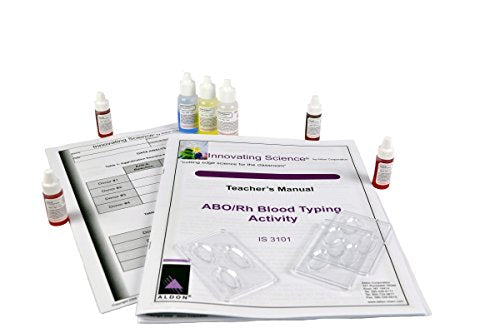Innovating Science ABO/Rh Simulated Blood Typing Kit IS3101, 10 Lab Groups