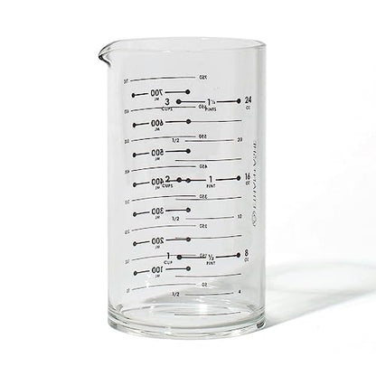 Cocktail Mixing Glass - Ethan+Ashe - Lab Series - 750 ML Dishwasher Safe, Borosilicate Glass - Bar Tools & Bartender Accessories - Batch Drink Mixing Beaker
