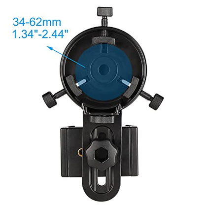 CELTICBIRD - Upgrade Smartphone Scope Adapter Spotting Scope Phone Adapter - Precision Metal Telescope Phone Mount for Spotting Scopes, Binoculars, Monocular, Telescope, Microscope