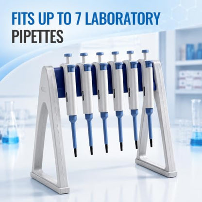 Laboratory Pipette Stand 7-8 Place Pipettor Rack, Stable A Shaped - style: A Shaped, Hold 7-8 Pipettors