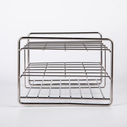 Stainless Steel Test Tube Rack,20 Place,5x4 Format,Wire Constructed,Outer Diameter Permitted of Tubes 29-31mm - size: 29-31mm 5×4