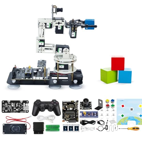 Yahboom ROS2 6DOF Robotic Arm Embodied Intelligence, 3D Spatial Recognition, Virtual Machine PC Control, AI Large Model Voice Module - color: Superior Kit
