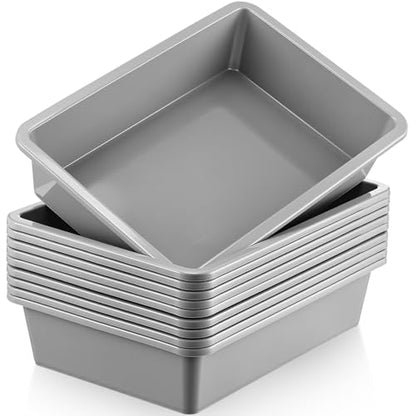 Hoteam 10 Pack Flat Bins Paper Trays,Gray,13.78 X 9.84 X 3.15 Inch - color: Gray, size: 13.78 x 9.84 x 3.15 Inch