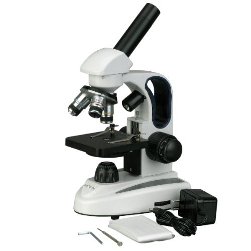 AmScope M158-2L Cordless Compound Monocular Microscope, WF10x Eyepiece