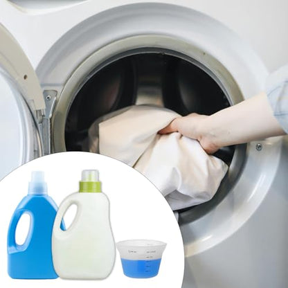 4 Pcs Silicone Laundry Measuring Cup 125ml Reusable Liquid Measuring Cup Laundry Detergent Dispenser Cups with Scale, Washable No Leak for Home Hotel