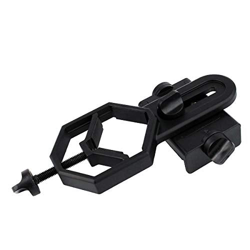 AccessoryBasics Binocular Spotting Scope Telescope Microscope Periscope Adapter Aluminum Mount for Smartphone iPhone 16 17 Air Pro Max Galaxy S26 S25 Pixel Plus Video Recording [Includes Remote]