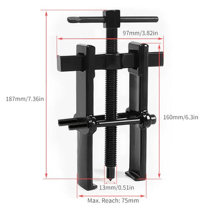 Beam 2 Jaw Puller 3" Bearing Gear Pullers, 187mm T-Shaped Screw - size: 2Jaw 3In 97×187MM