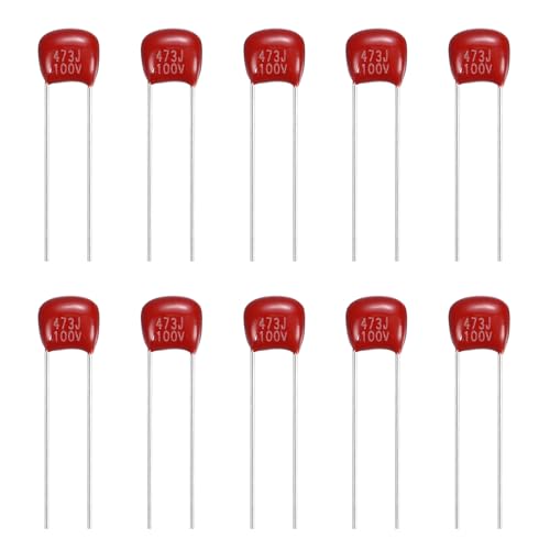 MECCANIXITY Capacitors Kit CBB21/CBB22 100V 473J 0.047UF Red 20 PCS - style: 100V 473J 0.047UF