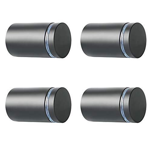 Alise 1"x1.38'' Sign Standoff Screws,Wall Mount Glass Standoff,Pack of 4 - color: Black