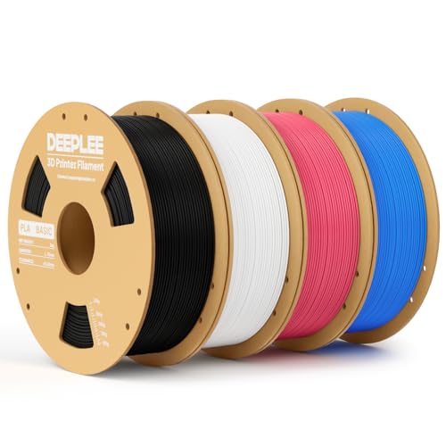 PLA Basic 3D Printer Filament 4KG Black/White/Hot Pink/Sky Blue - color: Black & White & Hot Pink & Sky Blue