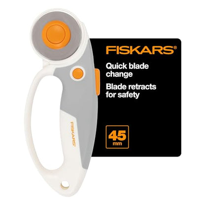 Fiskars 45mm Loop Titanium SoftGrip Rotary Cutter for Fabric - color: Softgrip, size: 45mm