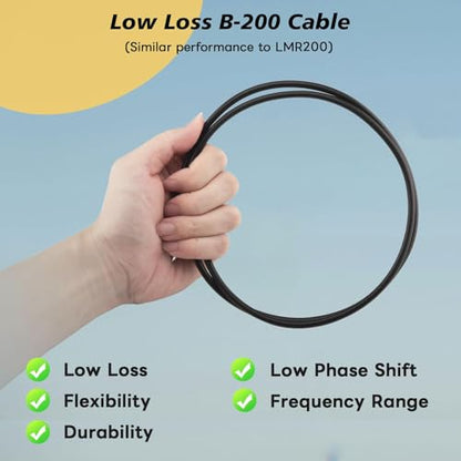 SMA Coaxial Cable Upgraded 16.4Ft SMA Male to SMA Female Coax Cable LMR200 Equivalent SMA WiFi Extension Low Loss for WiFi Router, 3G 4G 5G LTE Antenna, Better Than RG58 - size: 16.4ft