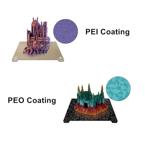 Double-Sided PEI/PEO 3D Printer Build Plate 235x235mm - Textured PEI & Smooth Diamond Surface PEO, Compatible with Creality K1/Ender 3 V3 SE/V3 KE/S1 Pro/V2 Neo, Sovol SV05/SV06 - color: Black