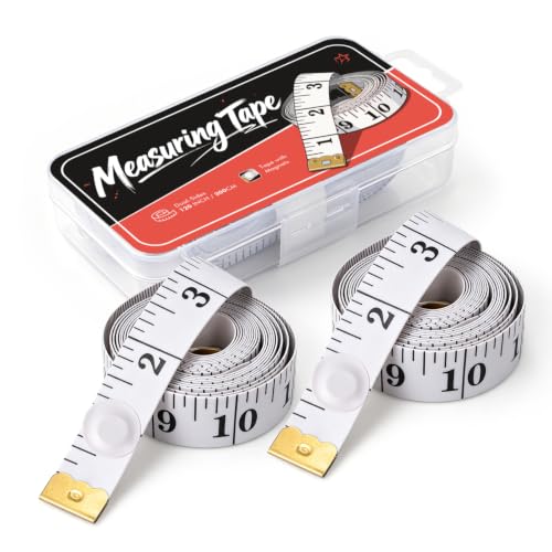 FOSHIO 2-Pack Soft Magnetic Measuring Tape 300cm/120inch