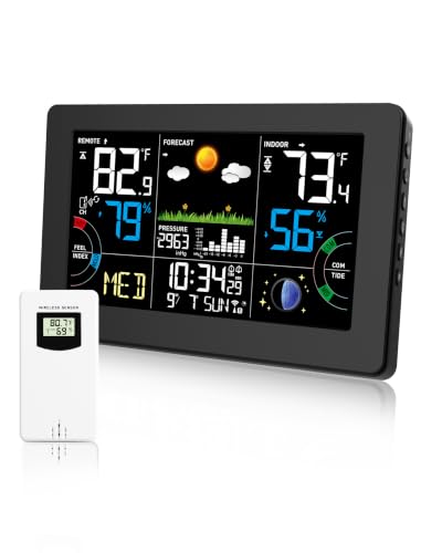 Weather Station Wireless Temperature Humidity Monitor Indoor Outdoor