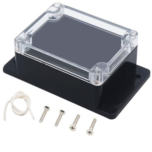 Junction Box, Zulkit Project Box IP65 Waterproof Outdoor Box ABS Plastic Electrical Boxes Electronic Enclosure with Fixed Ear 4.5 x 3.5 x 2.2 inch(115 x 90 x 55 mm)(Pack of 1) - size: 4.5" x 3.5" x 2.2"(Pack of 1)