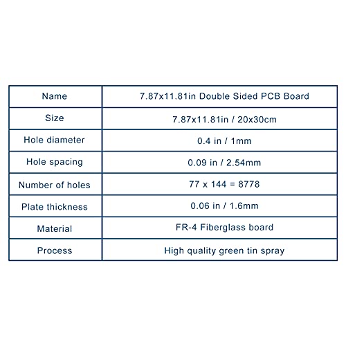 Double Sided PCB Board,D DZRCOXI Large PCB Circuit Board Protoboard 3Pcs 20X30CM for DIY Soldering Electronic Projects Compatible with Arduino Kits (20X30CM-3Pcs) - style: 20X30CM-3Pcs