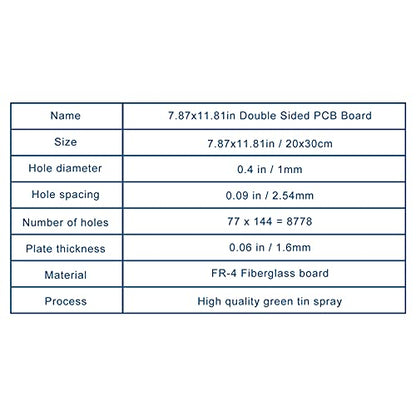 Double Sided PCB Board,D DZRCOXI Large PCB Circuit Board Protoboard 3Pcs 20X30CM for DIY Soldering Electronic Projects Compatible with Arduino Kits (20X30CM-3Pcs) - style: 20X30CM-3Pcs