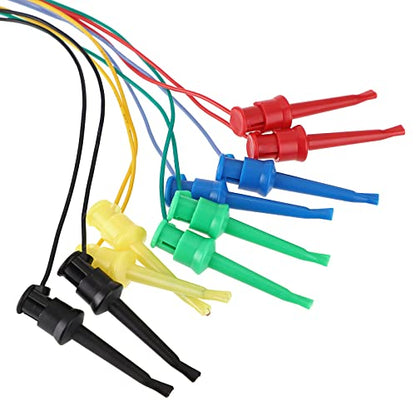 Sumnacon 10Pcs Test Hook to Female Jumper Wires for Electrical Testing