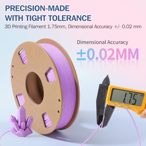 PLA 3D Printer Filament Bundle 1.75mm, 6 Colors Pastel 250g Each