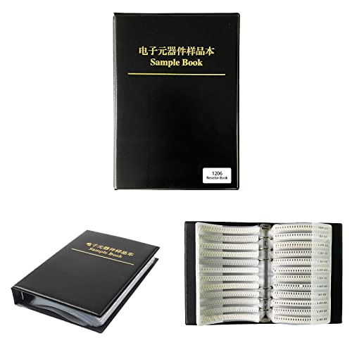 1% 1206 SMD Resistor Sample Book (0 ohm-10M ohm) SMT Resistor Pack Box Book Assorted Folder 170 Values 8500pcs Resistance Sample Book Kit (Resistor-1206) - color: R1206