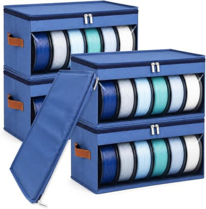 Filament Storage Box 4 Pack, Stackable Filament Storage Organizers