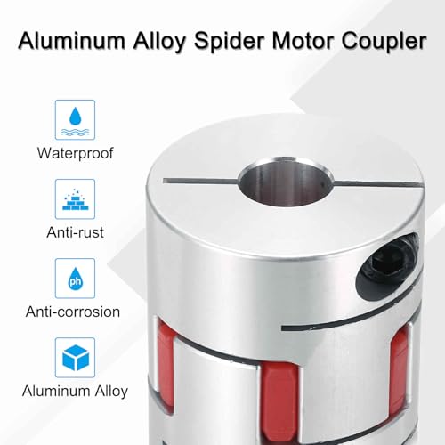 MECCANIXITY Aluminum Shaft Coupling 9mm to 13mm Flexible Spider Coupling L50mm x D40mm Coupler Jaw Spider Shaft Joint Connector for 3D Printers DIY Encoder CNC Router Milling Machine - size: D40mm Fit 9mm to 13mm