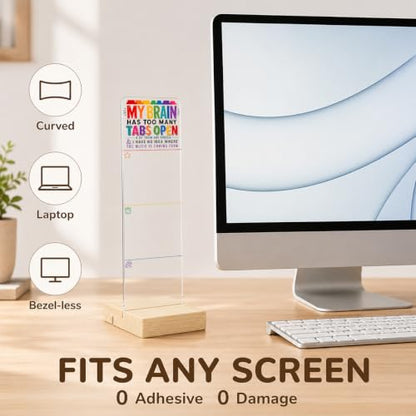 Funny Office Acrylic Monitor Memo Board Funny Desk Sign - color: My Brain Has Too Many Tabs Open